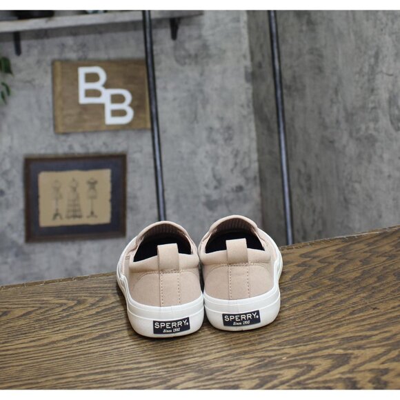 NWT Sperry Crest Twin Gore Perforated Slip on Sneakers Rose Dust Pink 7.5M - Picture 9 of 10